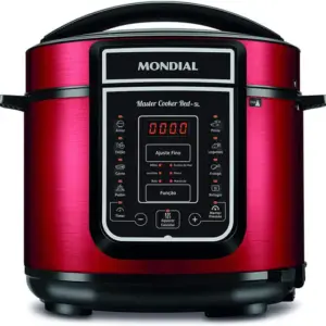 Panela de Pressão Elétrica Mondial Master Cooker Red 5L 110V Panela de Pressão Elétrica Mondial Master Cooker Red 5L 110V