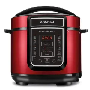 Panela de Pressão Elétrica Mondial Master Cooker Red 127V PE-39 Panela de Pressão Elétrica Mondial Master Cooker Red 127V PE-39