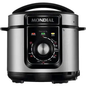 Panela de Pressão Elétrica Mondial Pratic Cook 5L PE-48-5L-I Panela de Pressão Elétrica Mondial Pratic Cook 5L PE-48-5L-I