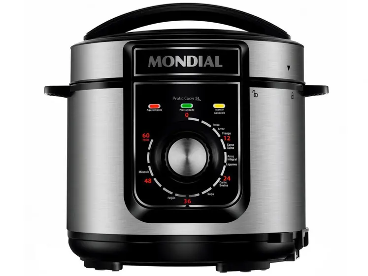 Panela de Pressão Elétrica Mondial Pratic Cook Premium 5L 900W PE-48-5L-I