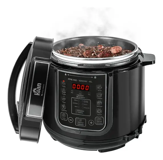 Panela de Pressão Elétrica Kian 6L Preto PPE-102