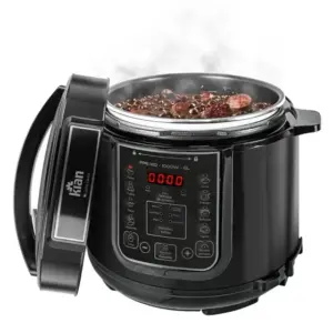Panela de Pressão Elétrica Kian 6L Preto com Timer Cuba Antiaderente 127V PPE-102