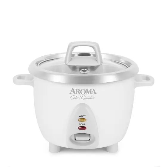 Panela de Arroz Elétrica Aroma Housewares 6 Xícaras Inox