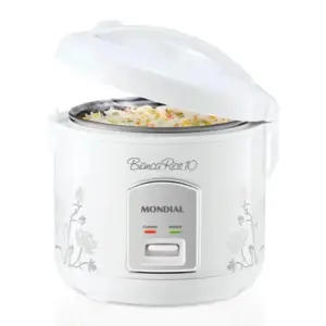 Panela de Arroz Elétrica Mondial Bianca Rice 10 Xícaras 700W Branca 220V PE-10