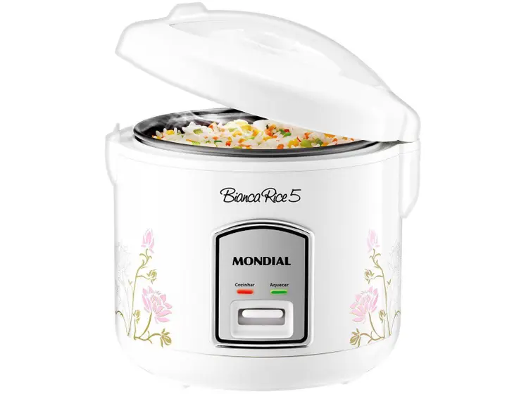 Panela de Arroz Elétrica Mondial Bianca Rice 5 Xícaras 400W 110V