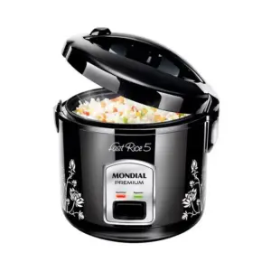 Panela de Arroz Elétrica Mondial Fast Rice Premium 5 Xícaras Preta NPE-08 Panela de Arroz Elétrica Mondial Fast Rice Premium 5 Xícaras Preta NPE-08