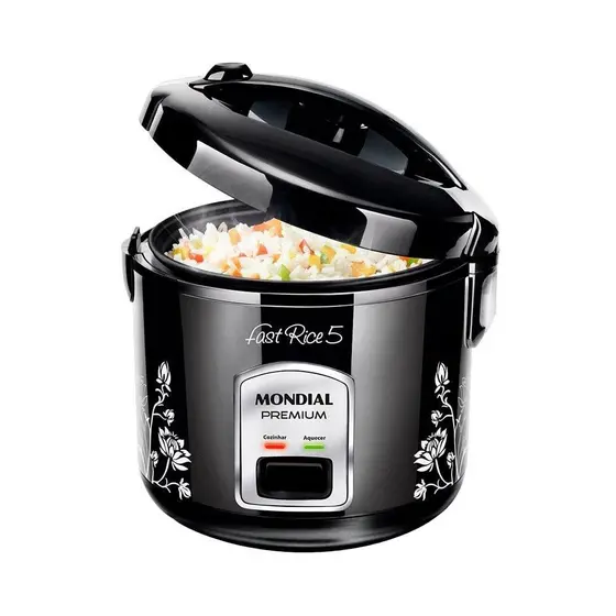 Panela de Arroz Elétrica Mondial Fast Rice Premium 5 Xícaras Preta NPE-08