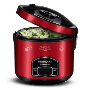 Panela de Arroz Elétrica Mondial Pratic 10i Premium 10 Xícaras 700W Vermelho/Inox 127V PE-46-10X Panela de Arroz Elétrica Mondial Pratic 10i Premium 10 Xícaras 700W Vermelho/Inox 127V PE-46-10X