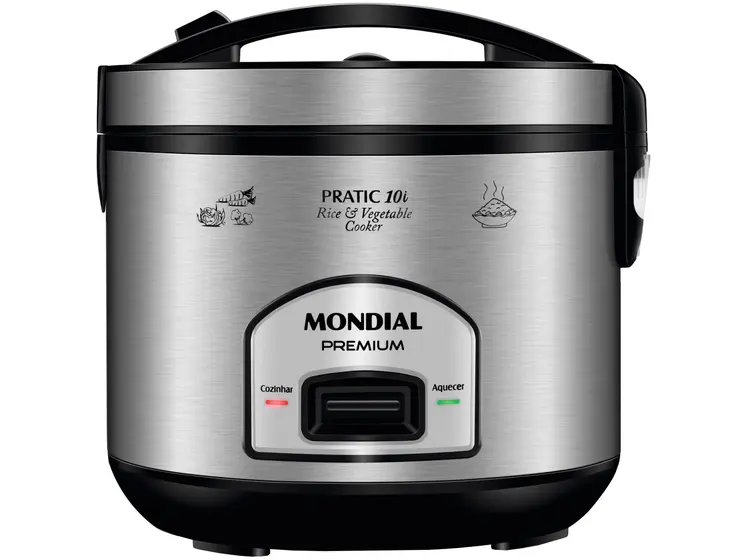 Panela de Arroz Elétrica Mondial Pratic Rice 10i 10 Xícaras 700W PE-42-10X