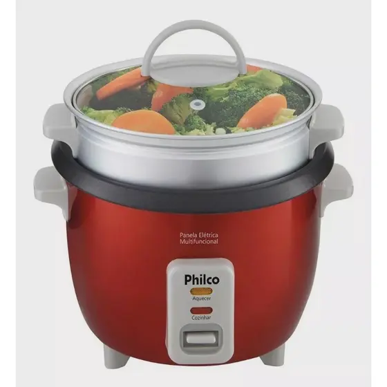 Panela de Arroz Elétrica Multifuncional Philco 3 Xícaras 127V