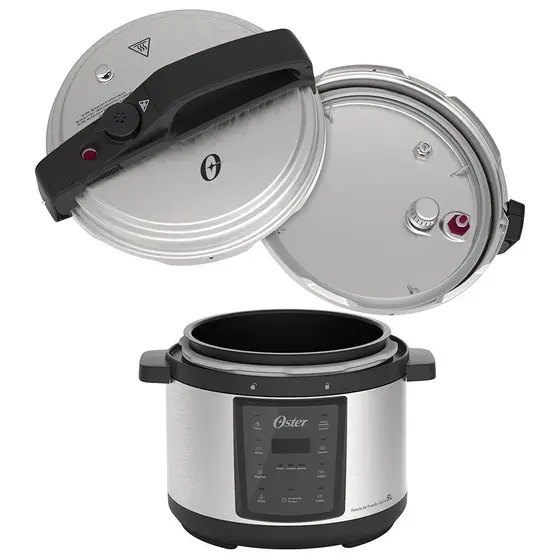Panela Elétrica de Pressão Digital Oster 5L Preto Inox 220V OPAN920-220