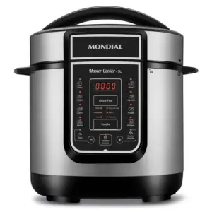 Panela Elétrica de Pressão Mondial 220V Preto Inox Panela Elétrica de Pressão Mondial 220V Preto Inox