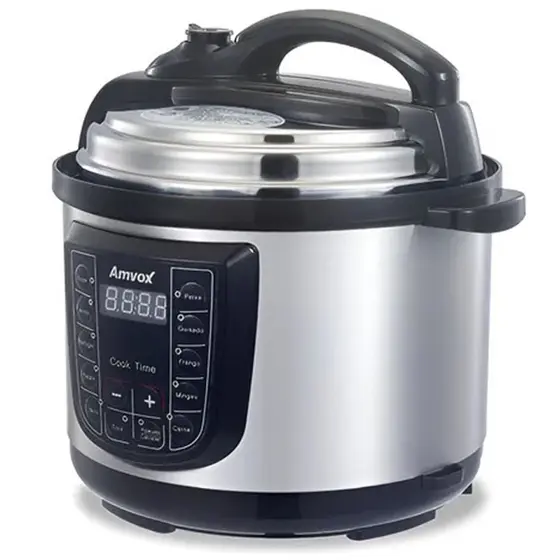 Panela Elétrica de Pressão Digital Amvox 5L 900W Multifuncional com Timer 110V APS050
