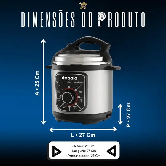 Panela Elétrica de Pressão Itatiaia Midi 3L 127V PPESS1