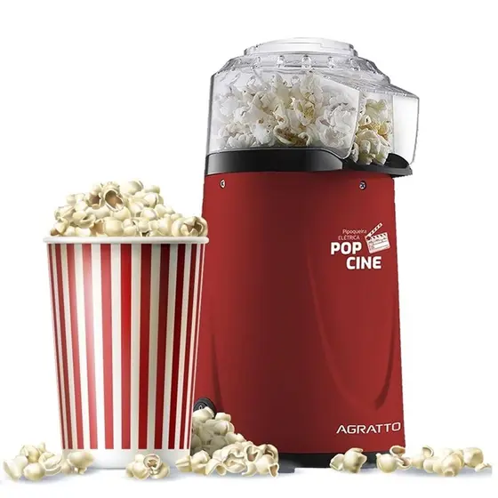 Pipoqueira Elétrica Agratto Popcine com Dosador Vermelha 110V