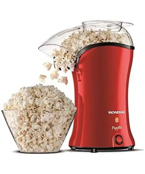 Pipoqueira Elétrica Mondial Popflix sem Óleo 1200W Vermelha