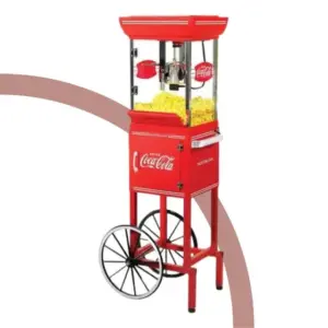 Pipoqueira Elétrica Profissional Nostalgia Estilo Retrô com Carrinho Pipoqueira Elétrica Profissional Nostalgia Estilo Retrô com Carrinho