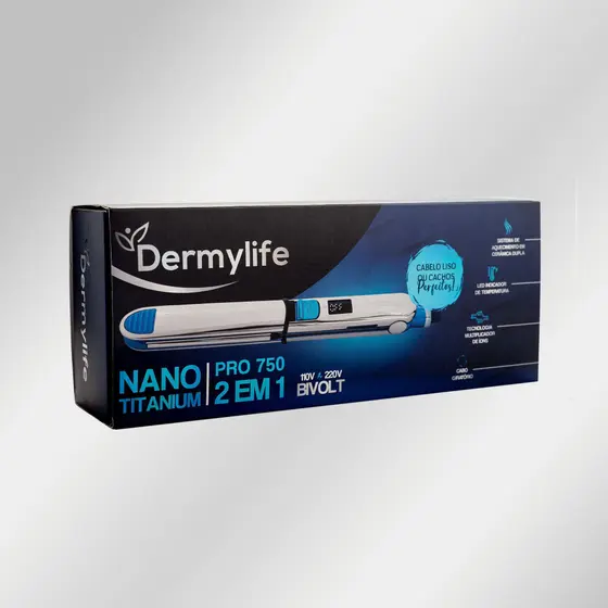 Prancha Dermylife Titanium Pro750 2 em 1
