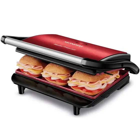 Grill Sanduicheira Mondial Press Grill Red Ceramic 220V PG-01-RC