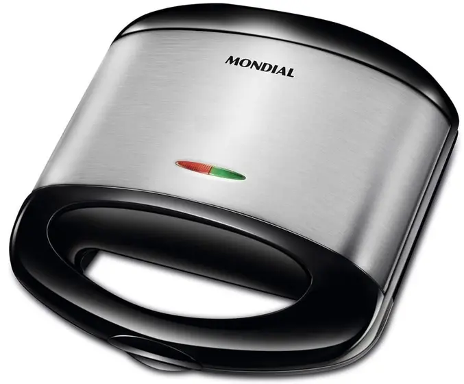 Sanduicheira Mondial Grelhas Duplas Antiaderente Preto 800W 127V