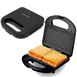 Sanduicheira Unitermi Preta Antiaderente com Trava de Segurança 750W 127V Sanduicheira Unitermi Preta Antiaderente com Trava de Segurança 750W 127V