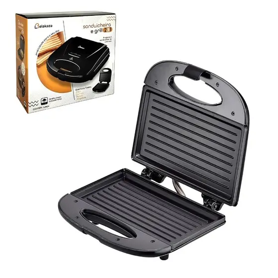 Sanduicheira BelaKasa Compacta com Placas Grill 220V