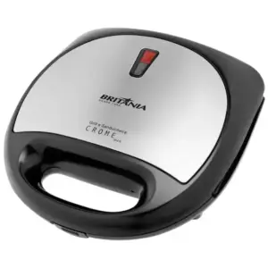 Sanduicheira Britânia Crome Inox Preta e Cinza Antiaderente 750W 110V Sanduicheira Britânia Crome Inox Preta e Cinza Antiaderente 750W 110V