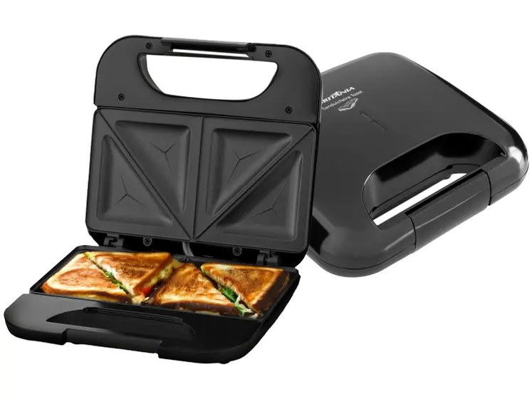 Sanduicheira Britânia Toast Preta Antiaderente 750W