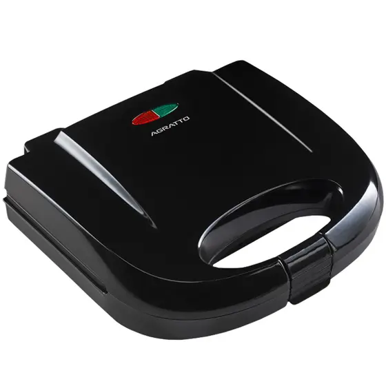 Sanduicheira e Grill Elétrica Agratto SA Black Dupla Antiaderente Preta 750W 110V