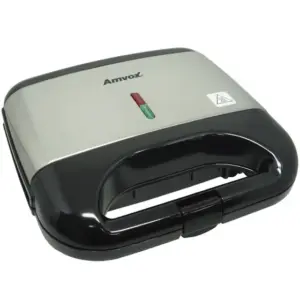 Sanduicheira e Grill Elétrica Amvox Dupla Antiaderente Preta Inox 750W 110V AMS 500 BLACK Sanduicheira e Grill Elétrica Amvox Dupla Antiaderente Preta Inox 750W 110V AMS 500 BLACK