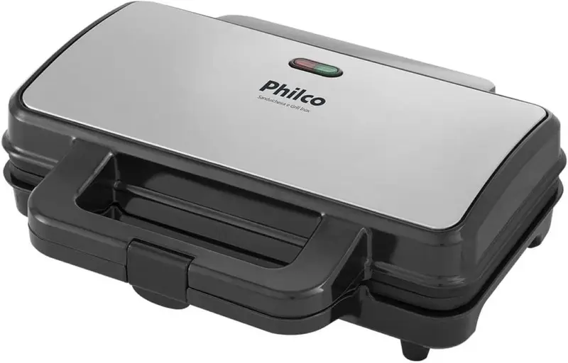 Sanduicheira e Grill Philco Preto e Inox 900W 110V PGR02I