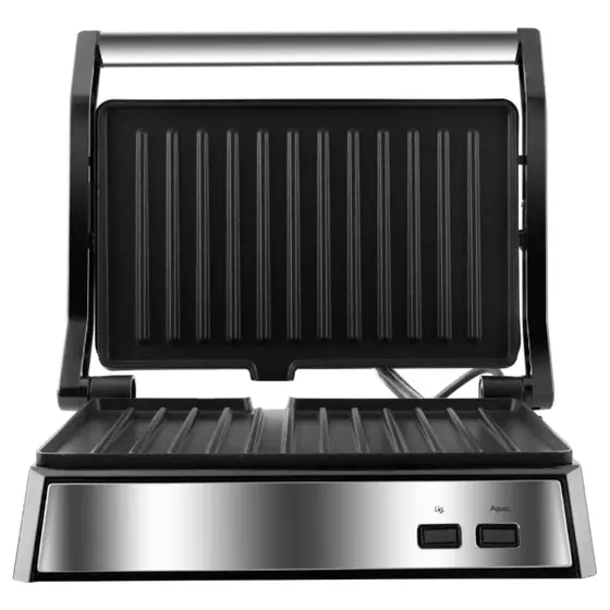 Sanduicheira e Grill Philco Maxx Clean Inox com Coletor de Gordura 1000W 127V PGR21PI