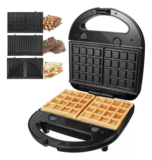 Sanduicheira Grill 3 em 1 Soutech com 3 Chapas Removíveis Multifuncional 127V