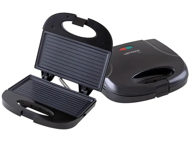 Sanduicheira/Grill Lenoxx Easy Preta Antiaderente 750W PSD121