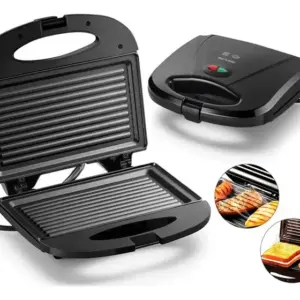 Sanduicheira Misteira Tostequeira Mini Grill Multilaser Cook Chapa Dupla Elétrica 110V