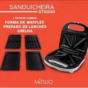 Sanduicheira Mitsuo 2 em 1 700W 110V ST5000K-CB Sanduicheira Mitsuo 2 em 1 700W 110V ST5000K-CB