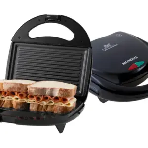 Sanduicheira Mondial Fast Grill Preta Antiaderente 750W S-12 Sanduicheira Mondial Fast Grill Preta Antiaderente 750W S-12