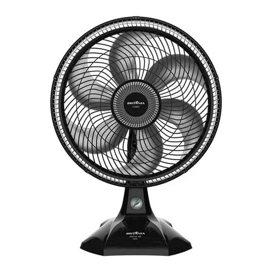 Ventilador de Mesa/Parede Britânia Maxx Force 40cm 6 Pás 150W Preto BVT400