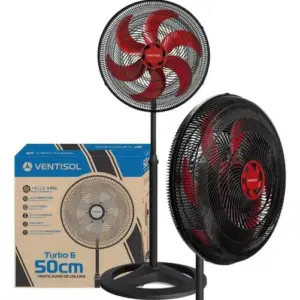Ventilador de Coluna Ventisol Oscilante Turbo 50cm 6 Pás 127V Ventilador de Coluna Ventisol Oscilante Turbo 50cm 6 Pás 127V