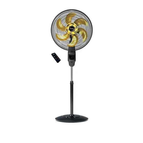 Ventilador de Coluna Mallory Chronos 40cm com Controle Remoto Preto/Dourado 127V