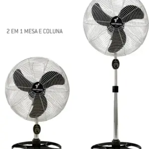 Ventilador de Coluna Ventisilva 2 em 1 Mesa e Coluna 50cm Preto Pintura Epóxi Ventilador de Coluna Ventisilva 2 em 1 Mesa e Coluna 50cm Preto Pintura Epóxi