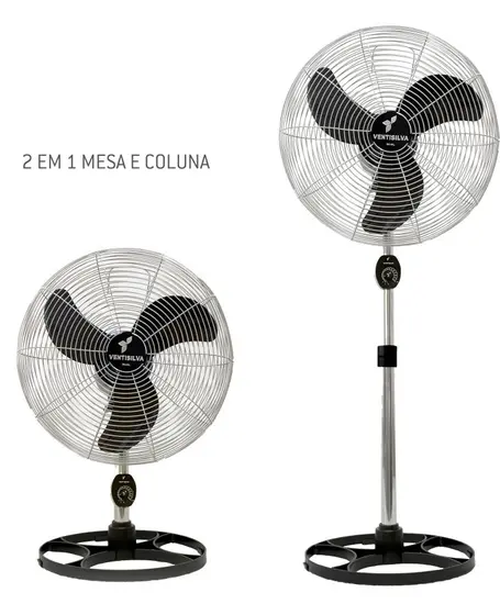 Ventilador de Coluna Ventisilva 2 em 1 Mesa e Coluna 50cm Preto Pintura Epóxi
