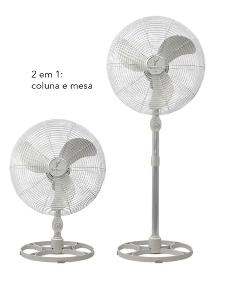 Ventilador de Coluna Ventisilva 2 em 1 Mesa e Coluna 50cm Grade Epóxi Branca VENTI50CB