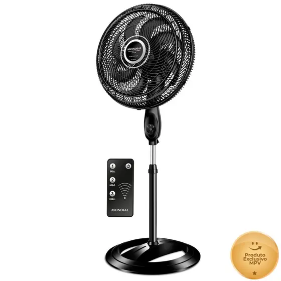 Ventilador de Coluna Mondial Turbo 40cm 8 Pás com Controle Remoto 140W VTX-40C-8P-CR-E1