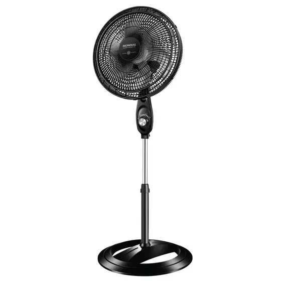 Ventilador de Coluna Mondial Super Power 40cm 6 Pás Preto/Prata 127V VSP-40C-NB