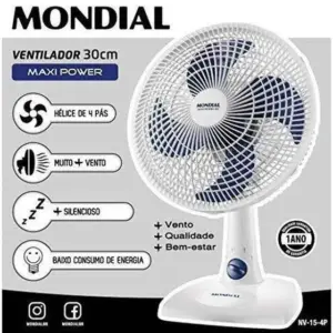Ventilador de Mesa Mondial Maxi Power 30cm 4 Pás NV-15