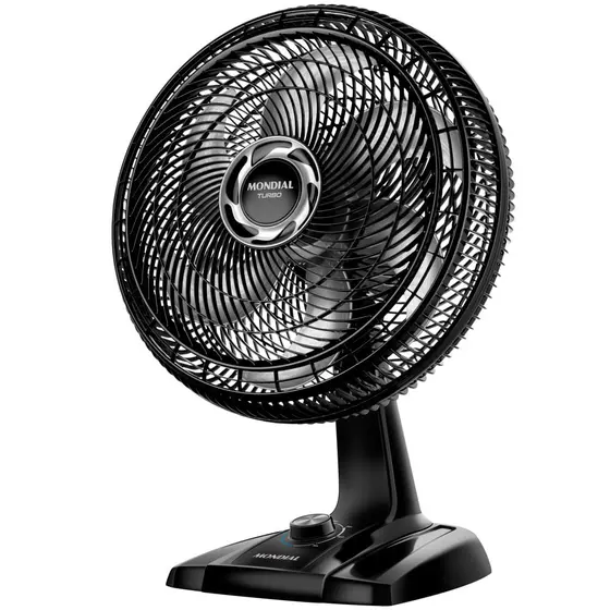 Ventilador de Mesa Mondial Turbo 40cm 140W Preto e Prata VT-40-NB