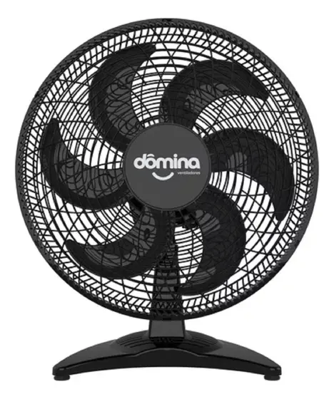 Ventilador de Mesa Domina 50cm 6 Pás Silencioso Preto 127V