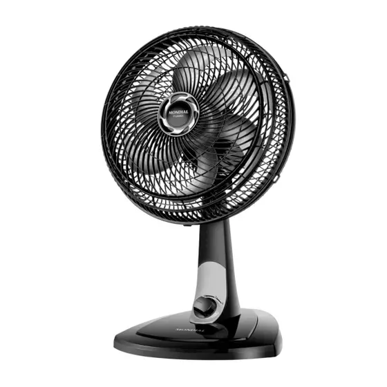 Ventilador de Mesa Mondial 30cm 6 Pás Preto 127V VT-30NB
