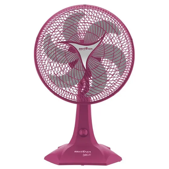 Ventilador de Mesa Britânia Protect 30 SIX 30cm 6 Pás 3 Velocidades Rosa
